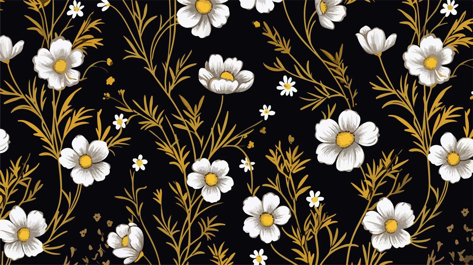 Sophisticated Seamless Floral Embroidery Pattern — free download from Dotvec