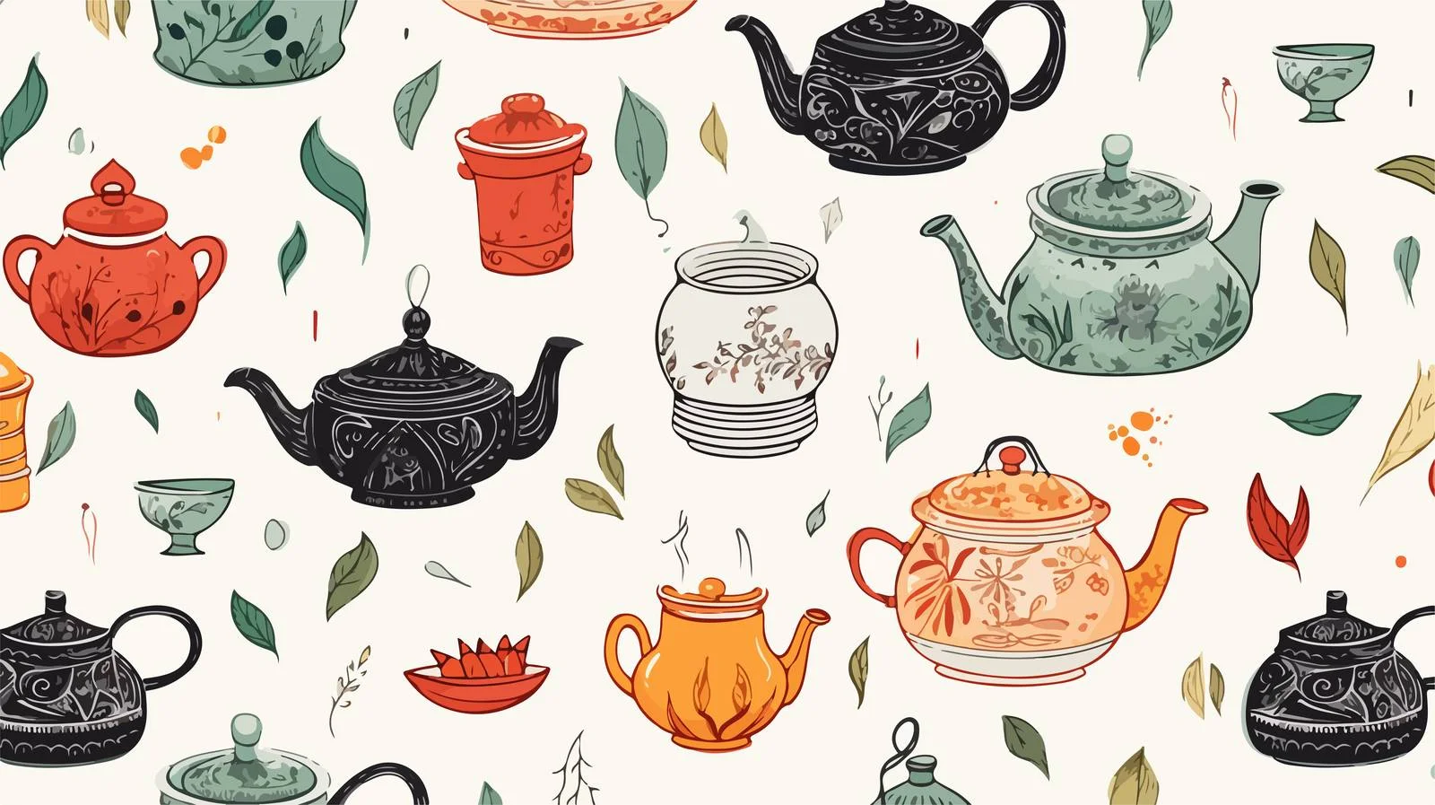 Exquisite hand-drawn traditional seamless design — free download from Dotvec