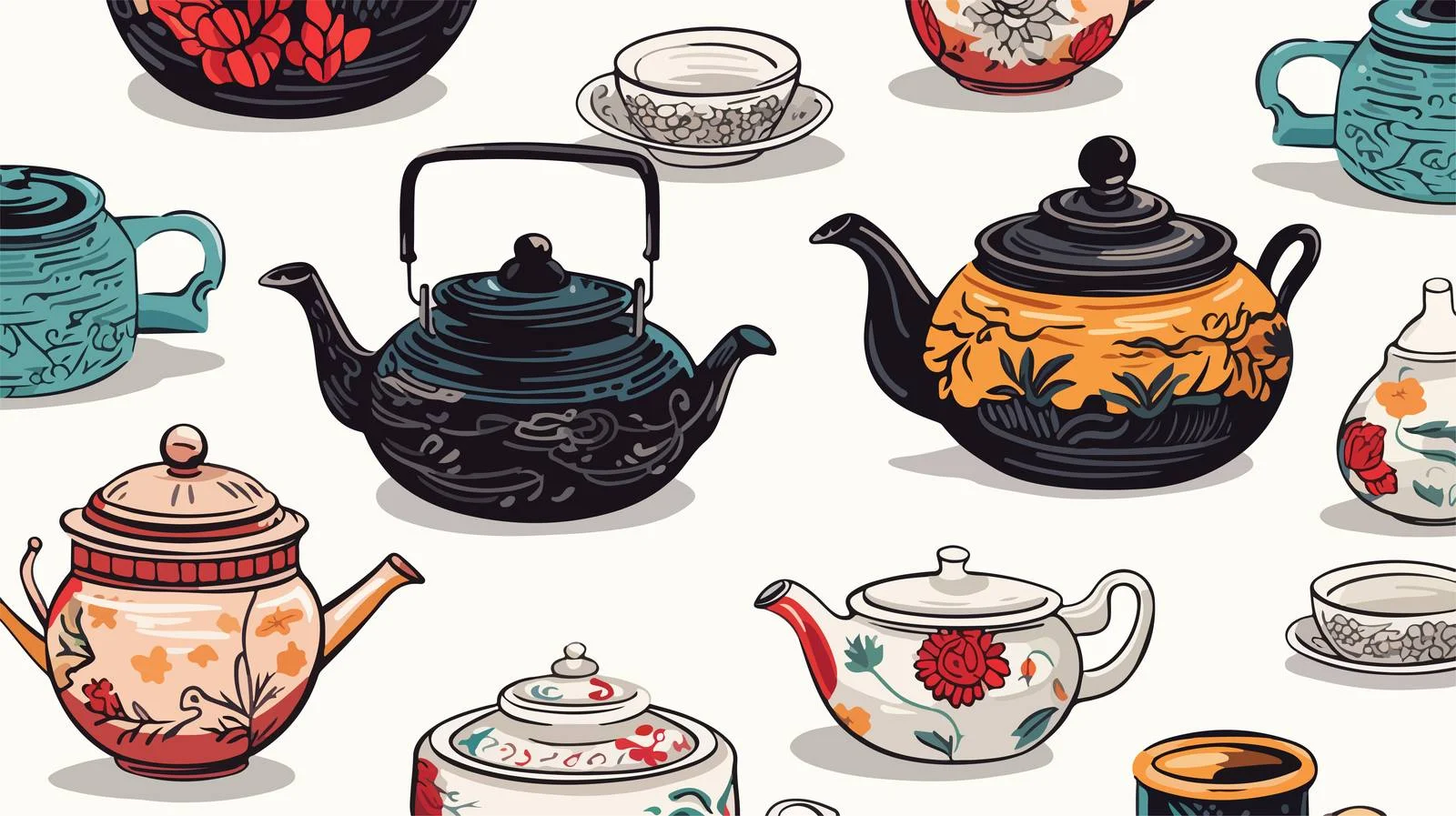 Sophisticated hand-drawn seamless traditional design — free download from Dotvec