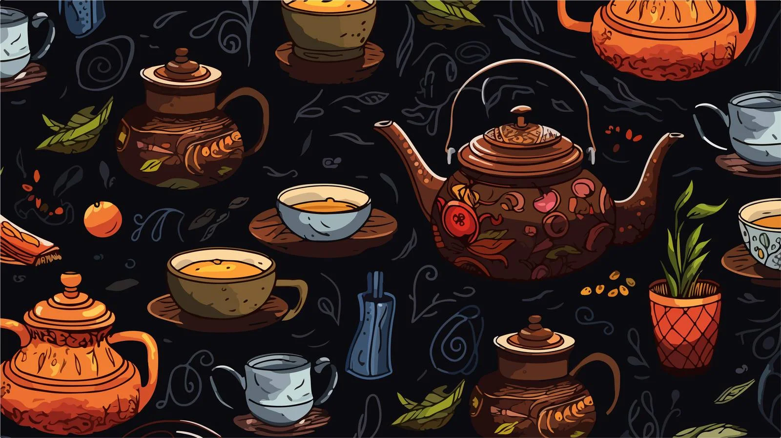 Exquisite Hand-Drawn Traditional Seamless Pattern — free download from Dotvec