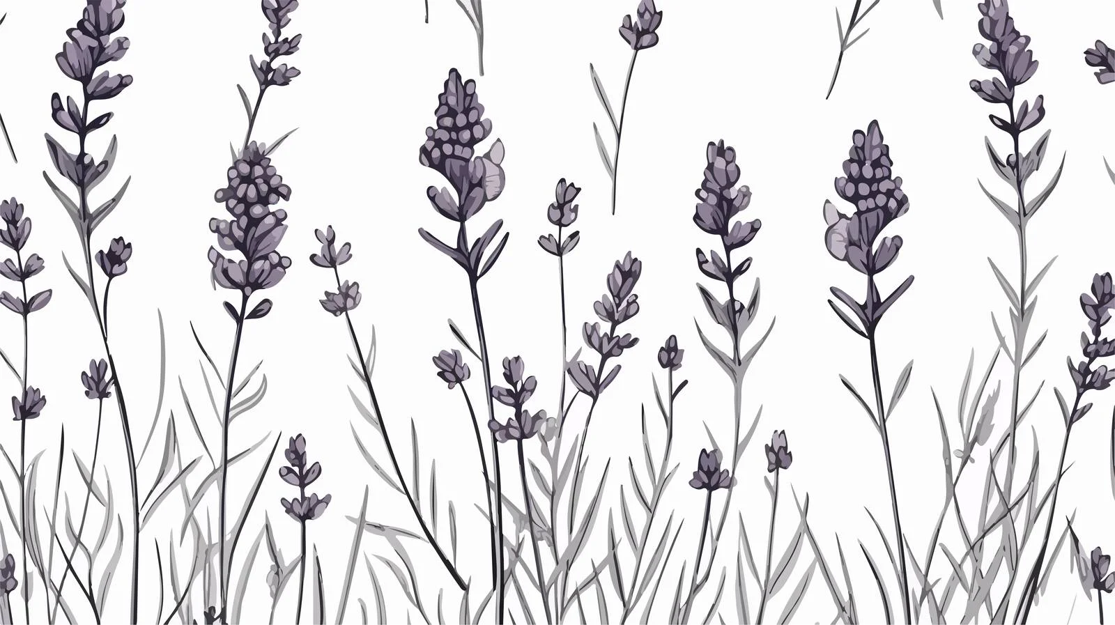 Sophisticated Lavender Flowers Seamless Pattern Design — free download from Dotvec
