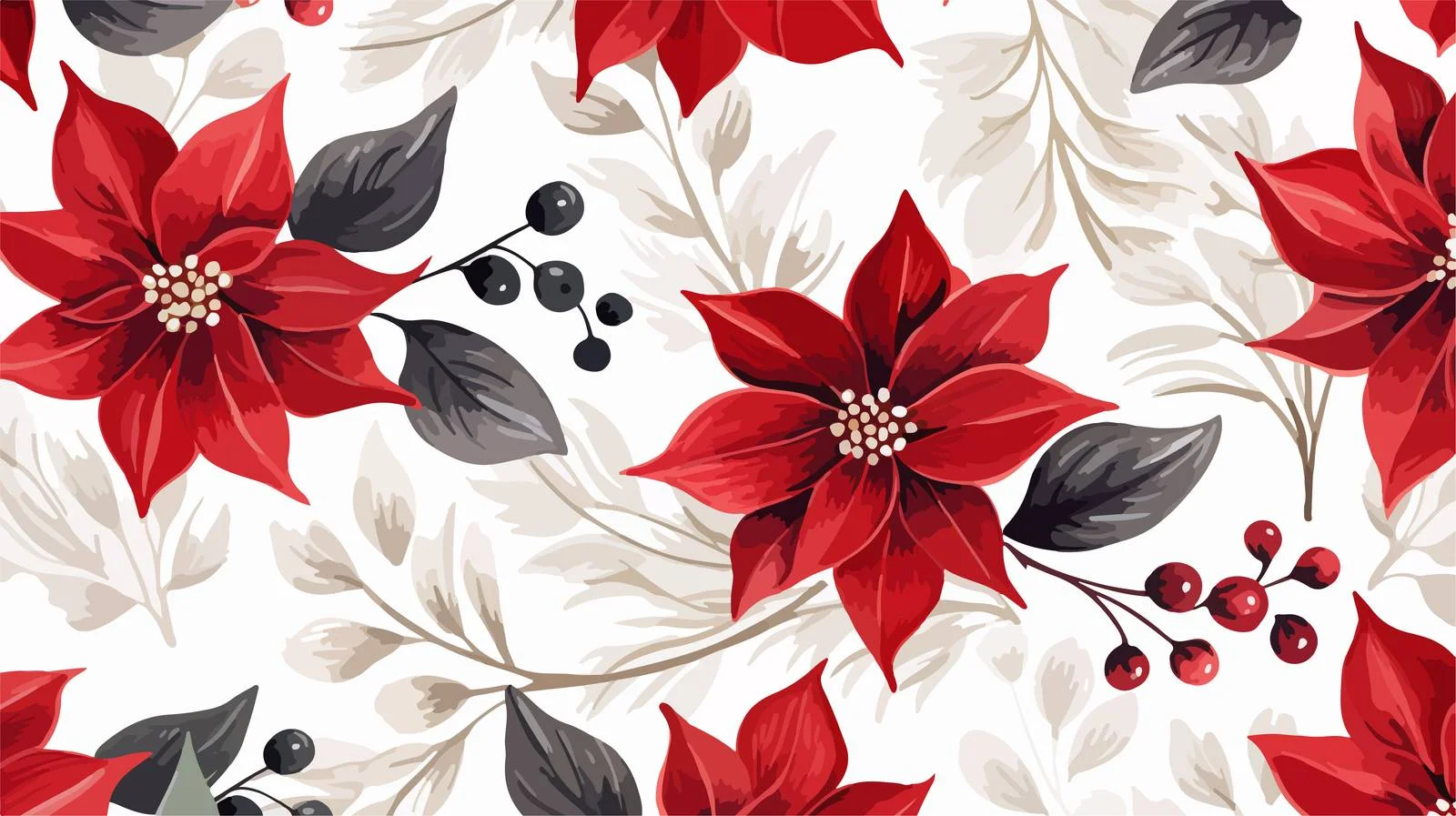 Chic Winter Plant Seamless Pattern Design — free download from Dotvec