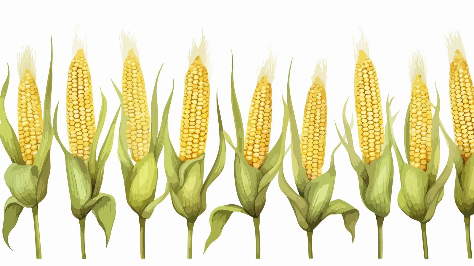 Sophisticated seamless corn cob pattern design — free download from Dotvec