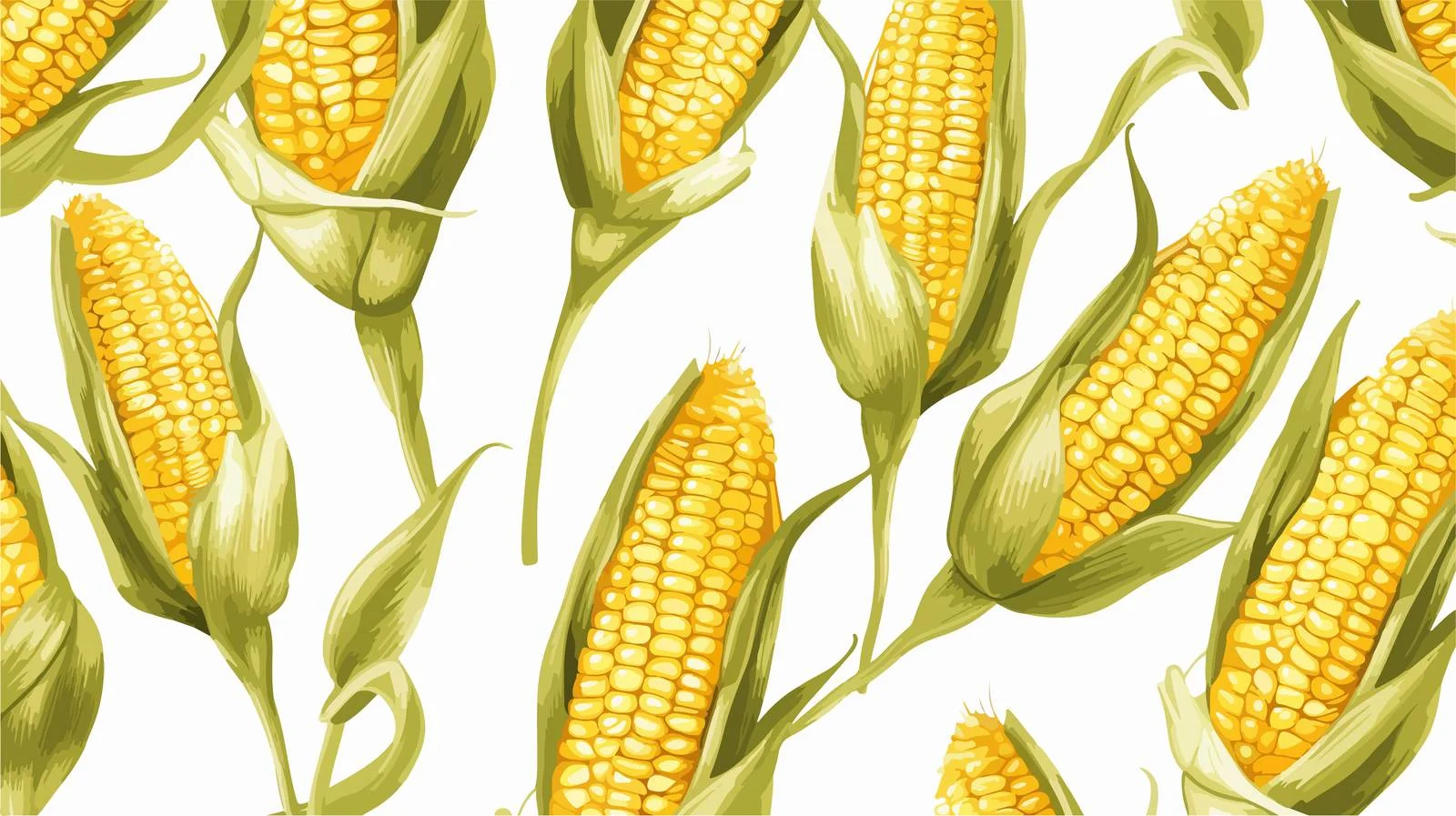 Sophisticated Seamless Sweet Corn Pattern Design — free download from Dotvec