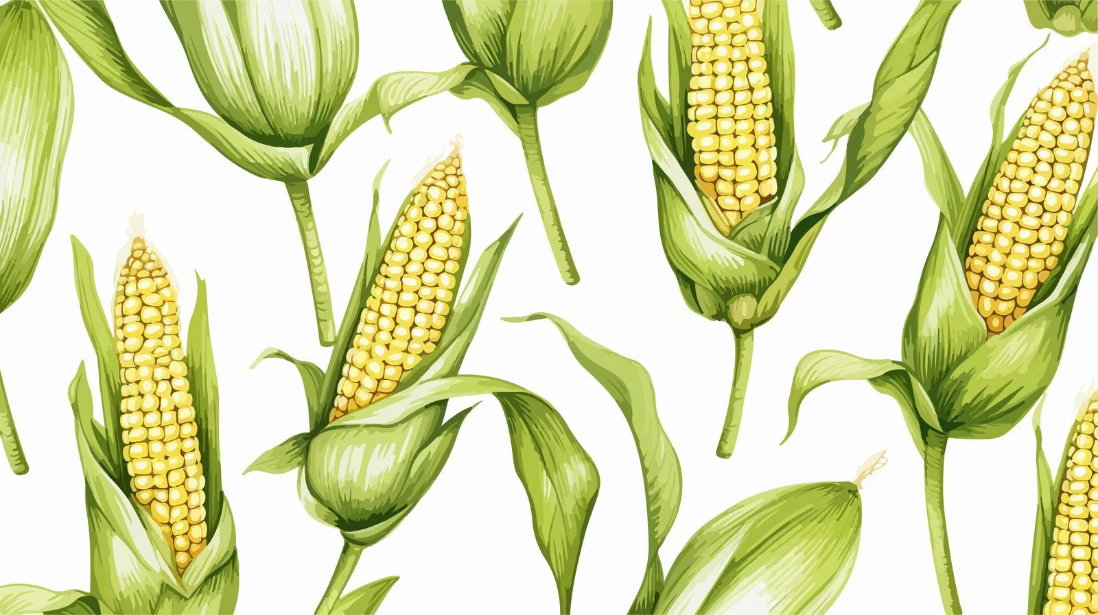 Chic Seamless Sweet Corn Pattern Design — free download from Dotvec
