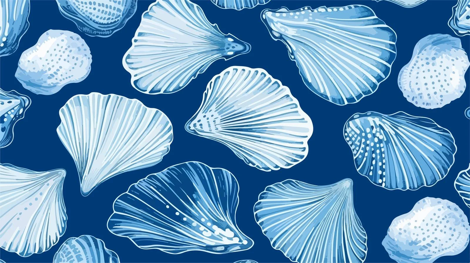 Sophisticated Seashell Seamless Pattern Design — free download from Dotvec