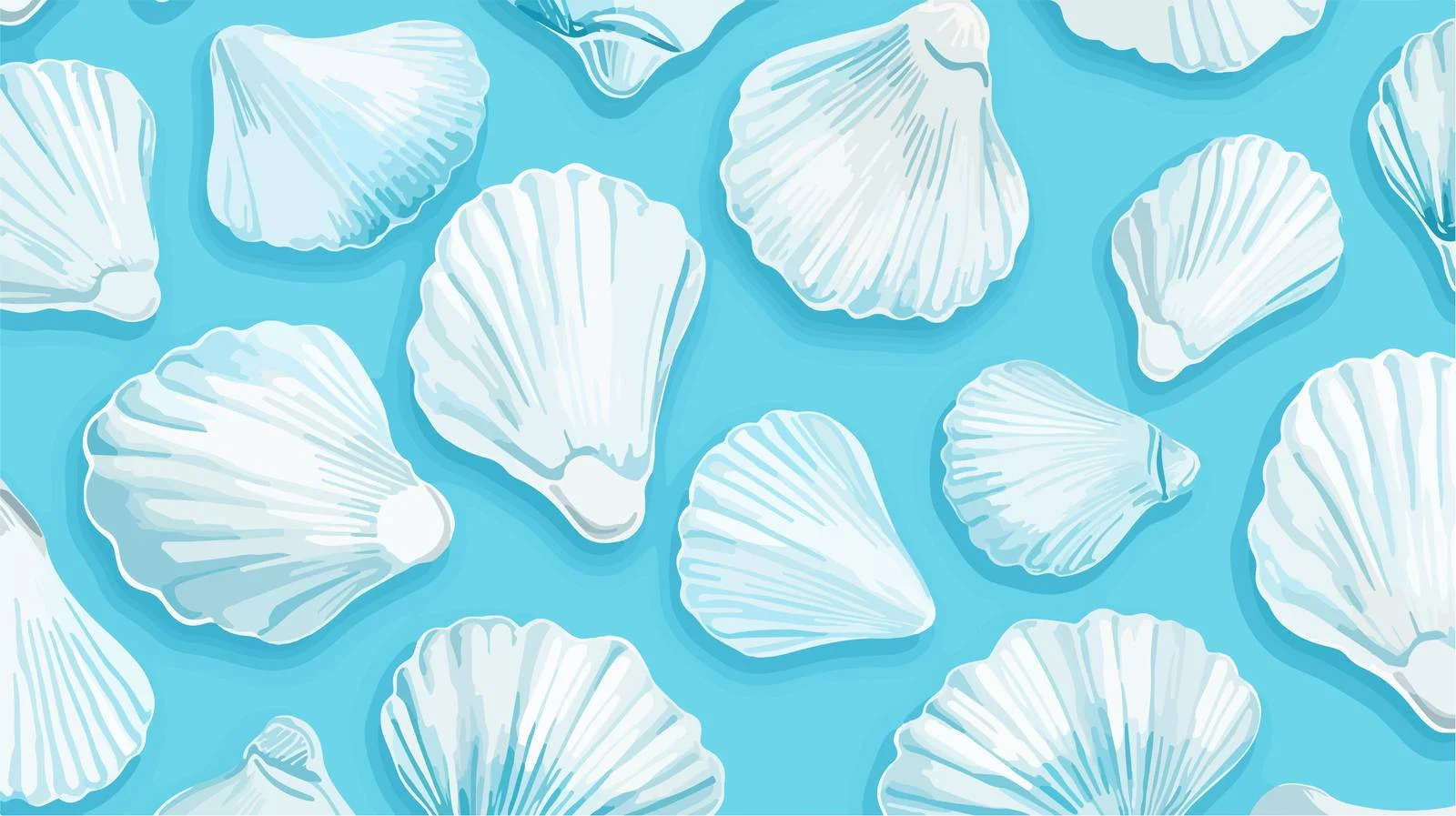 Sophisticated Seashell Seamless Pattern Design — free download from Dotvec
