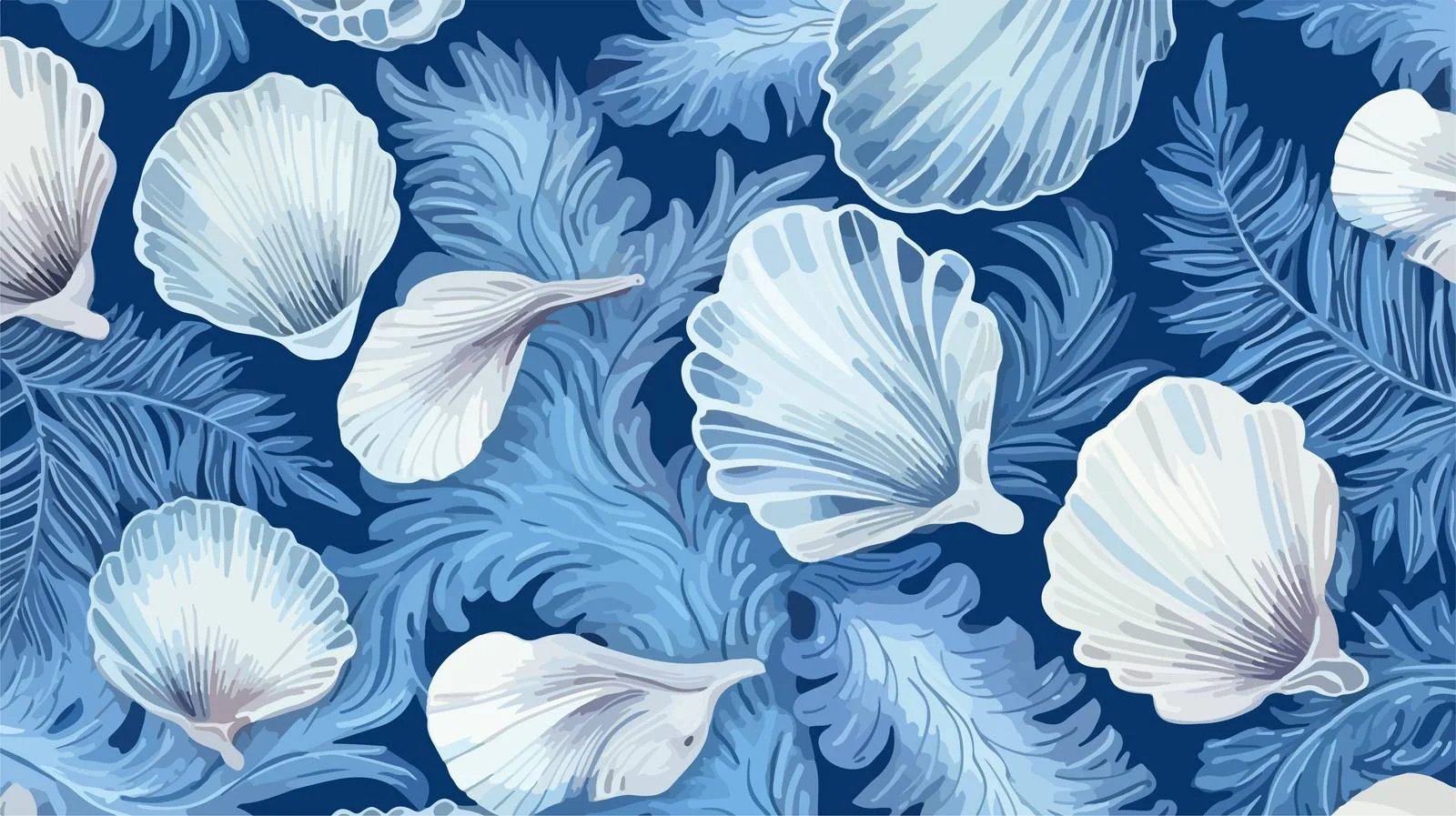 Seashell Seamless Pattern for Elegant Designs — free download from Dotvec