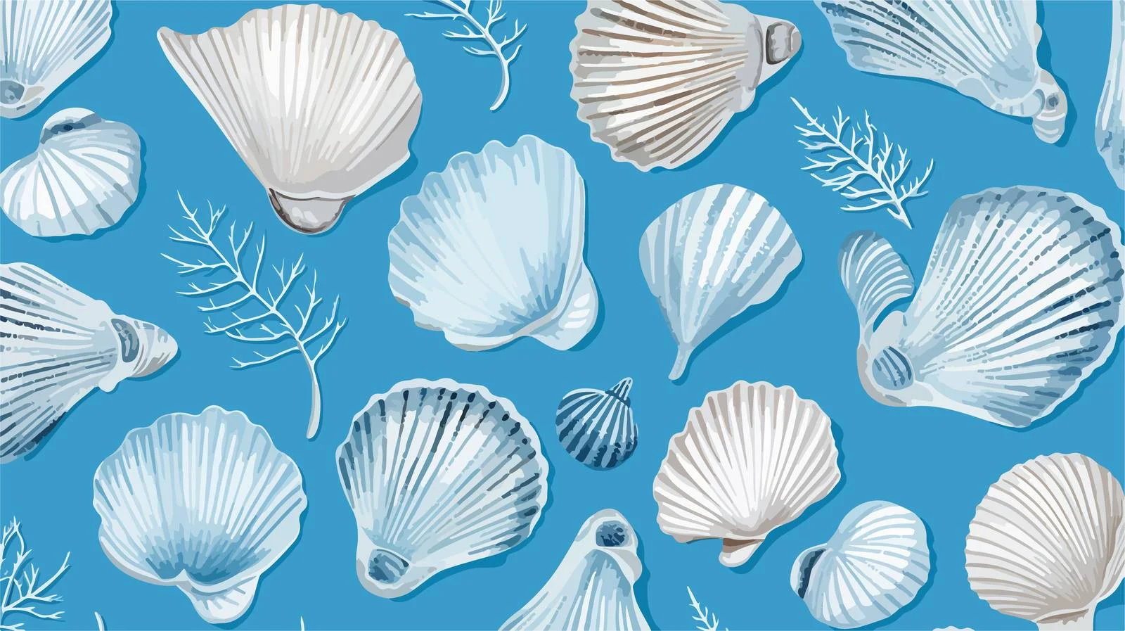 Sophisticated Seashell Seamless Design — free download from Dotvec