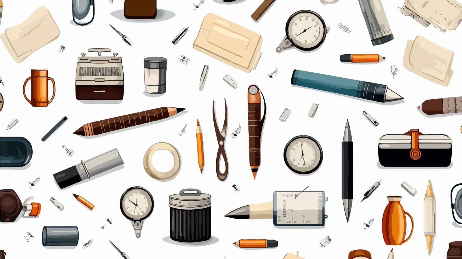 Sophisticated Stationery Seamless Pattern Design — free download from Dotvec