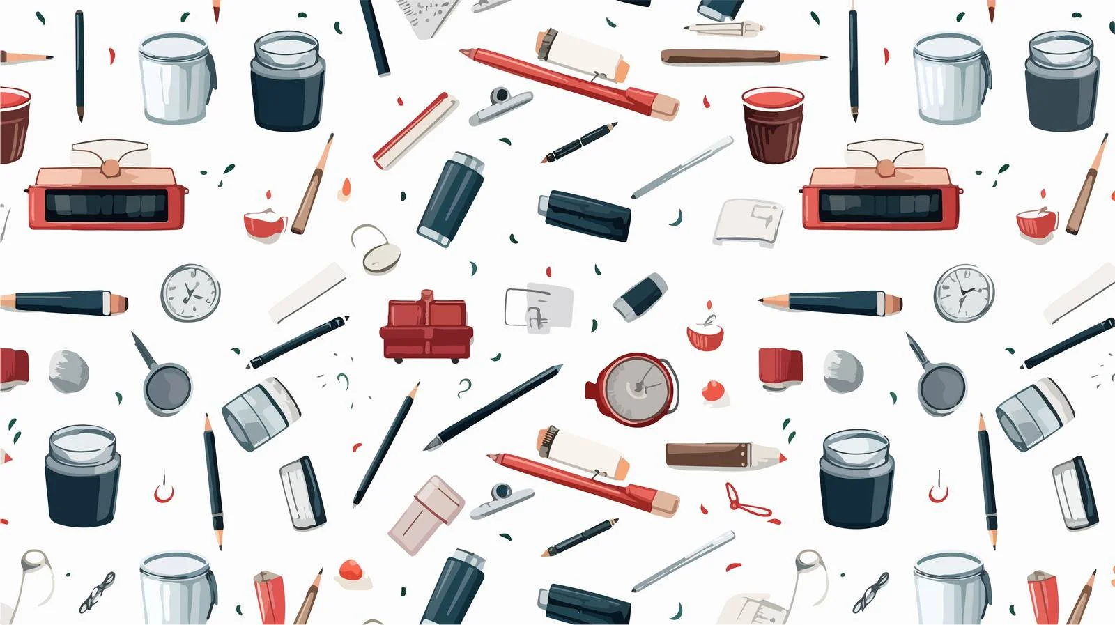 Sophisticated Writing Utensil Pattern Design — free download from Dotvec