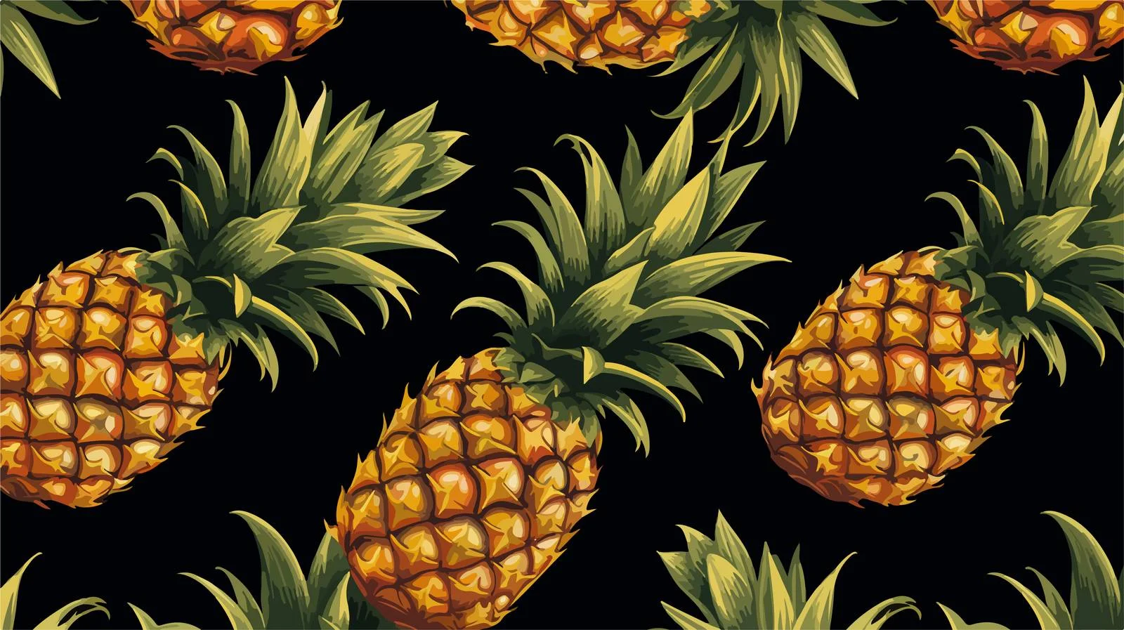 Sophisticated Pineapple Seamless Design Pattern — free download from Dotvec