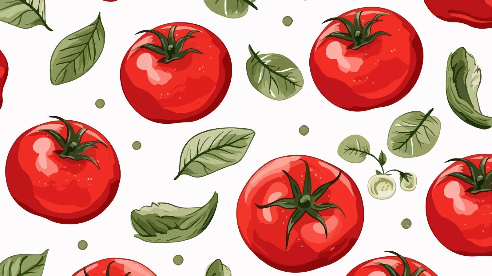 Sophisticated Red Tomato Seamless Pattern — free download from Dotvec