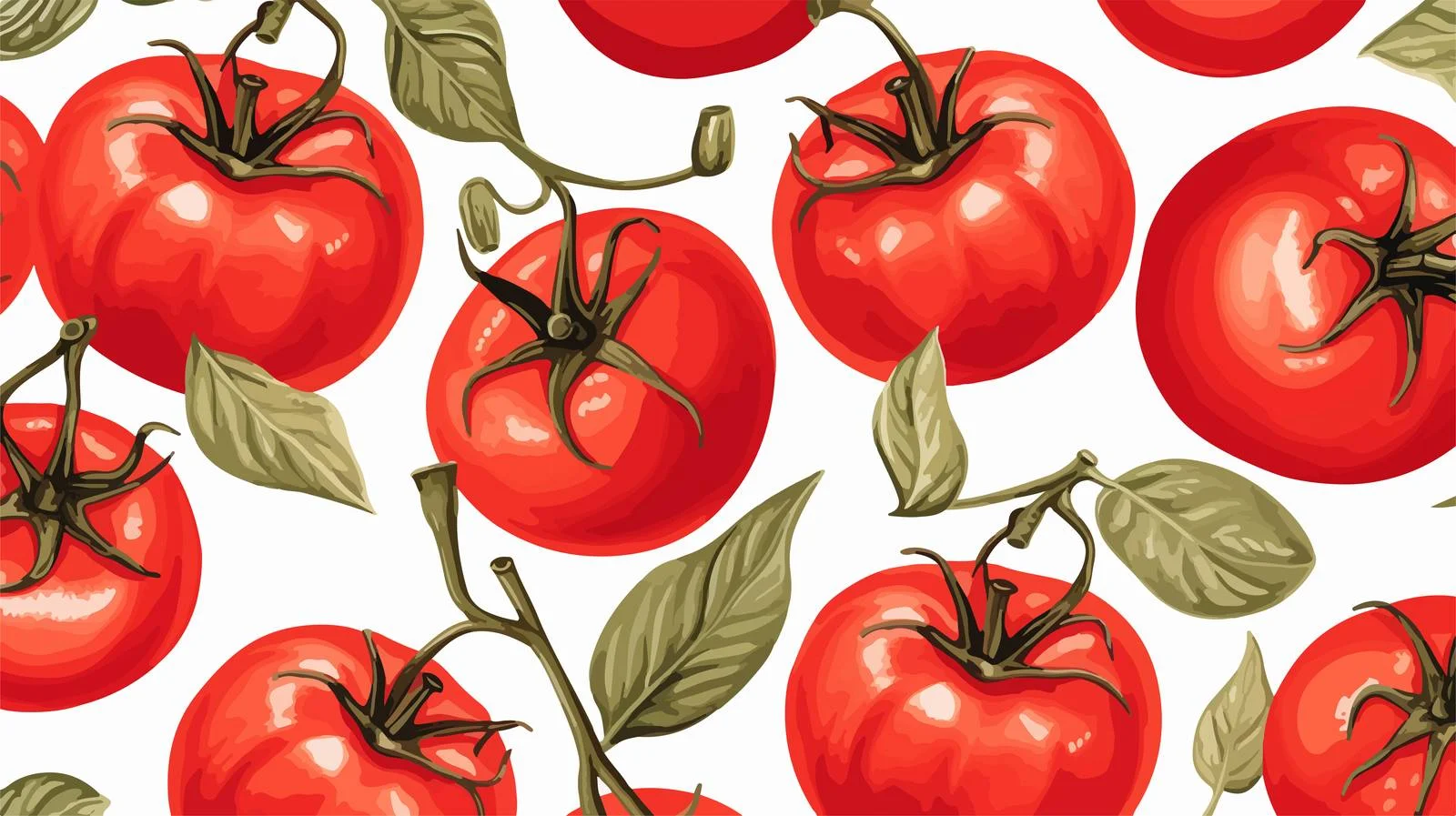 Classy red tomato seamless pattern design — free download from Dotvec