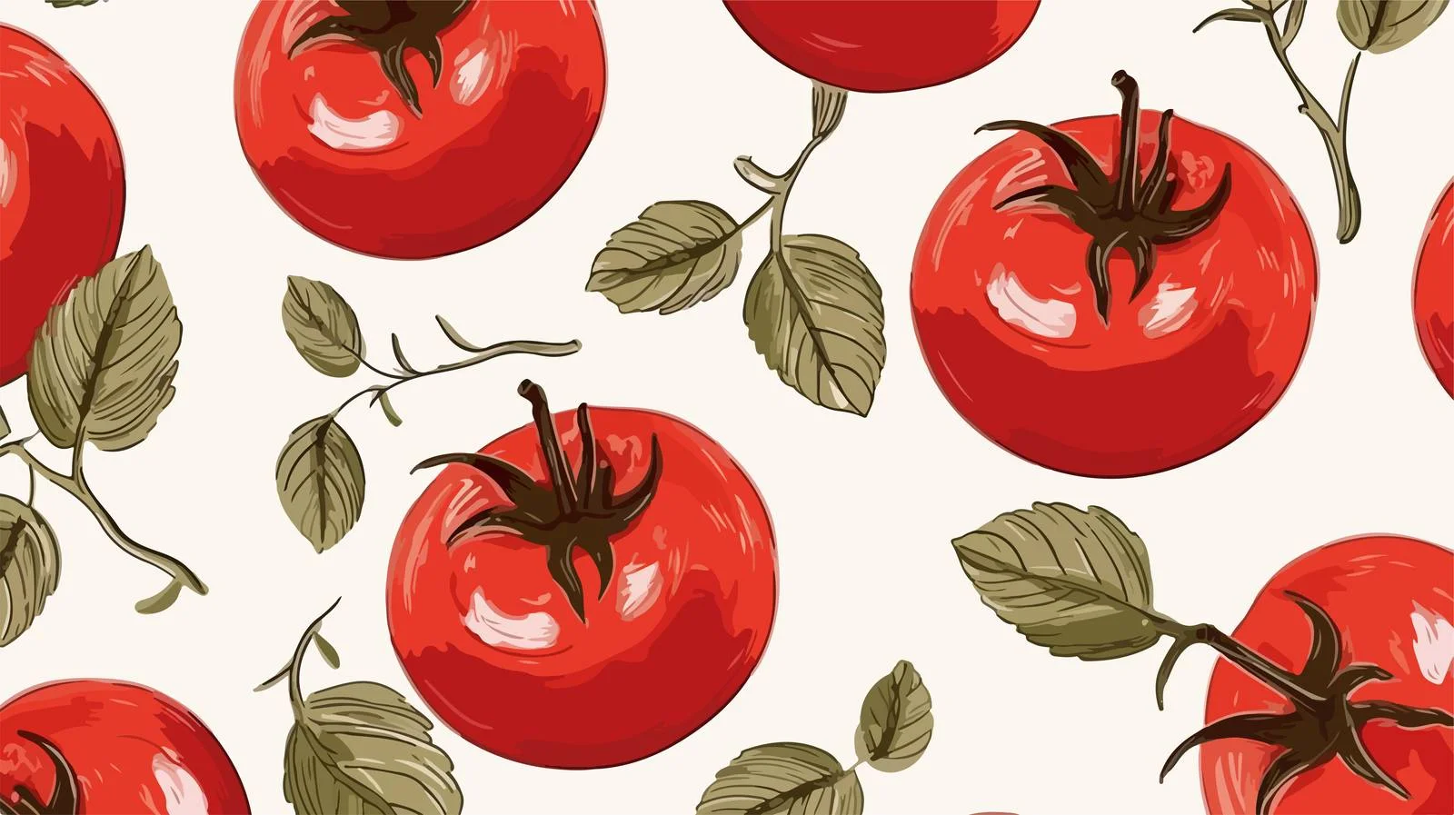 Sophisticated red fruit pattern design — free download from Dotvec
