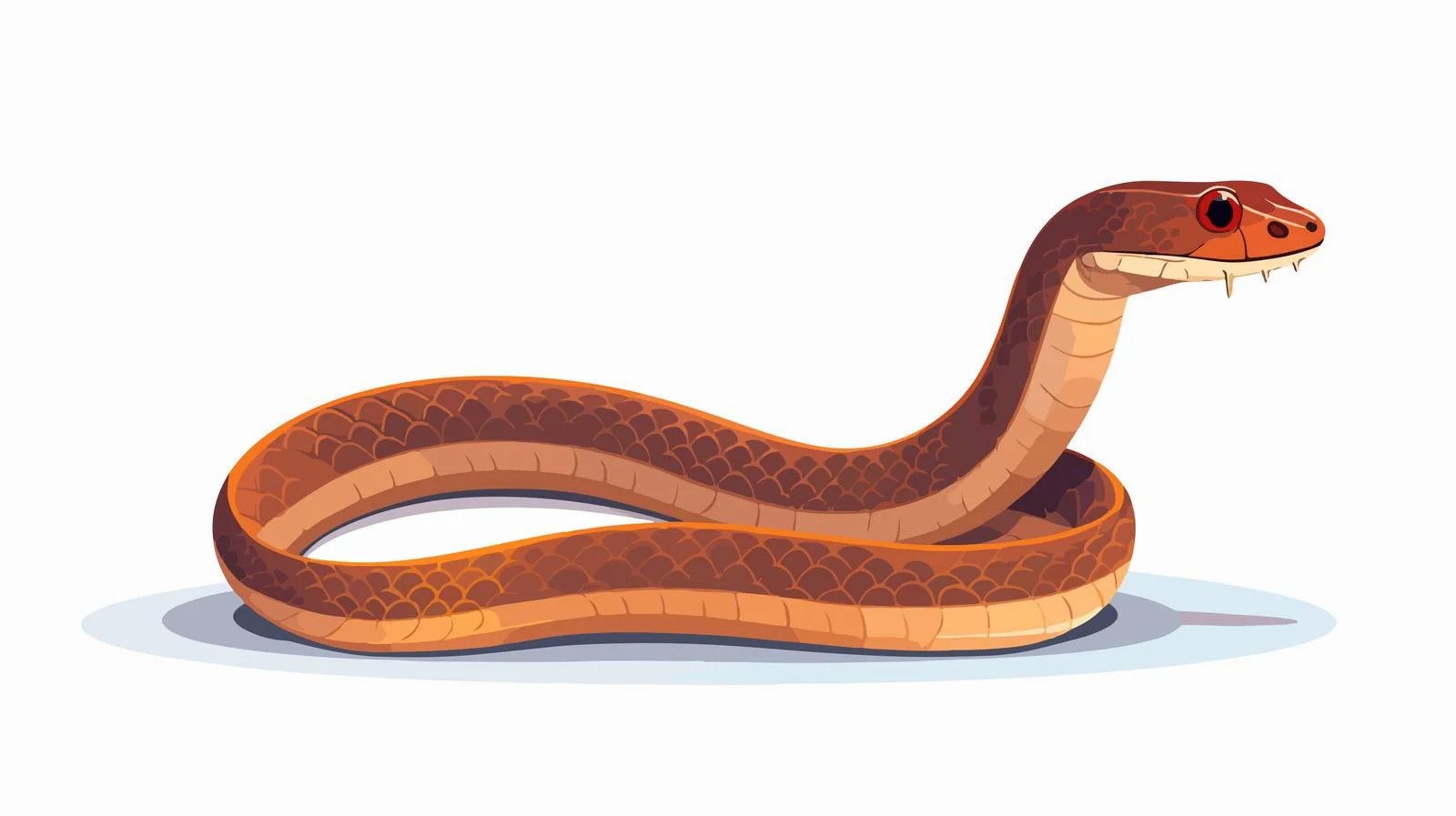 Graceful serpent on white, isolated view — free download from Dotvec