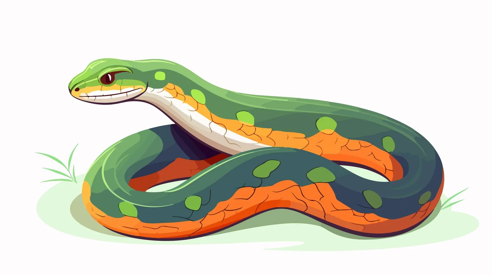Graceful Serpent on White Background — free download from Dotvec