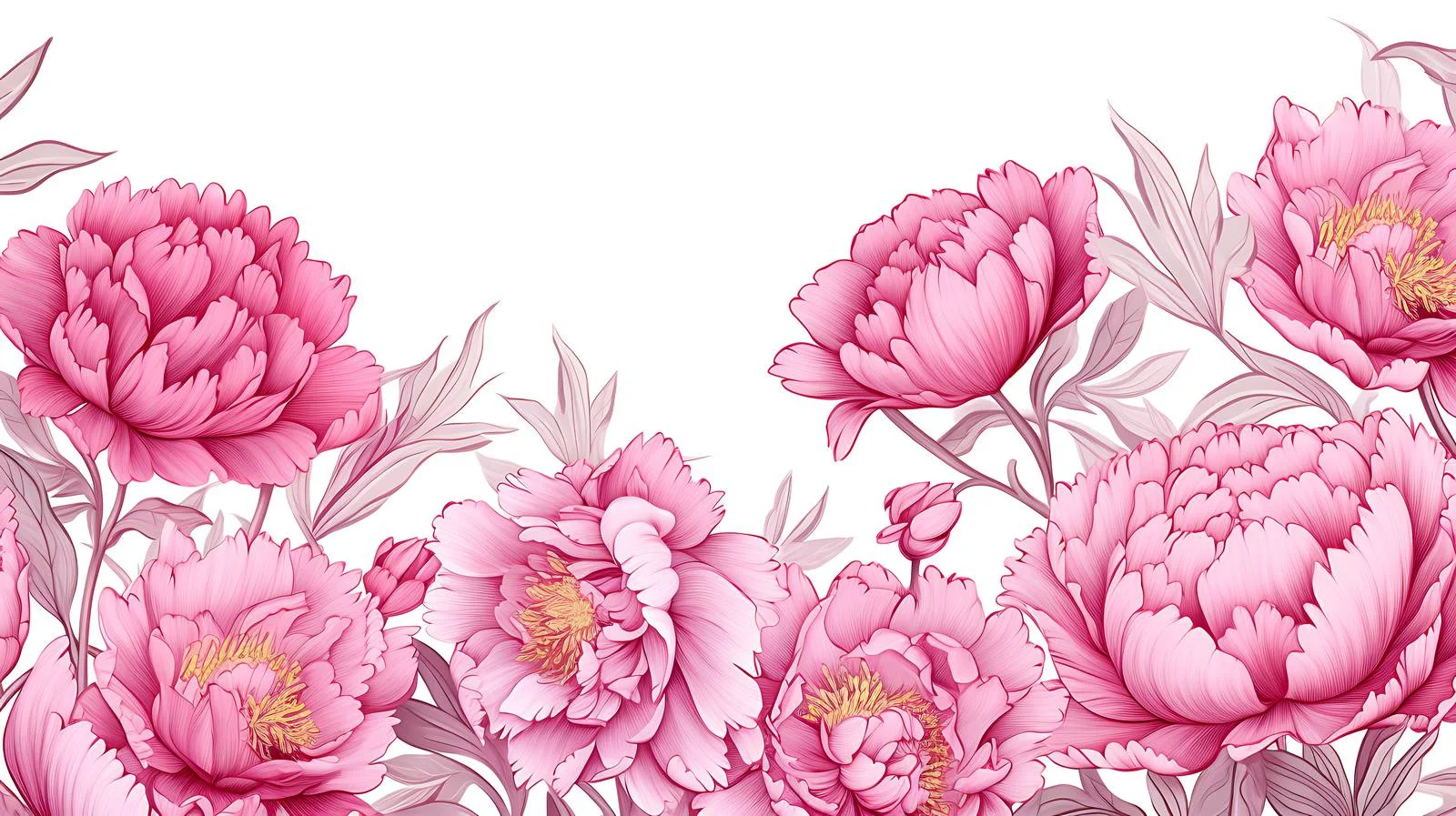 Sophisticated Peony Adorned Floral Square Backdrop — free download from Dotvec