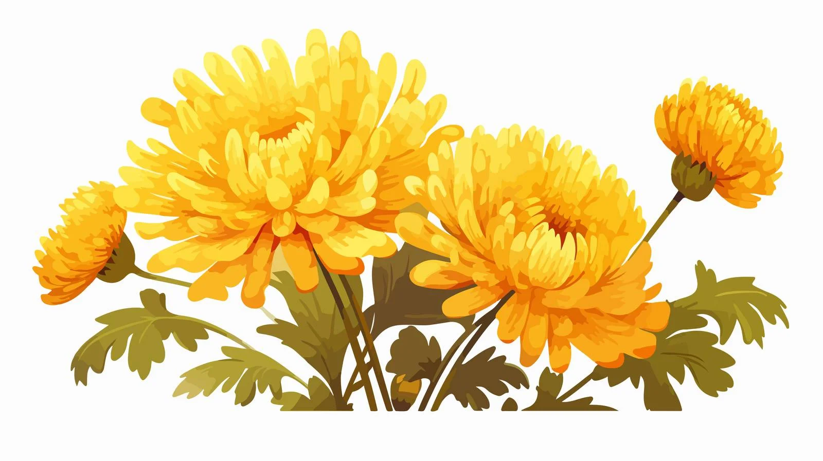 Exquisite Yellow Japanese Chrysanthemum Blossom — free download from Dotvec