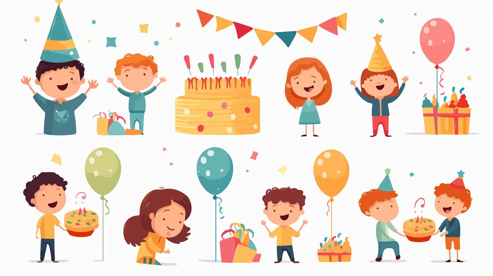 Essential Birthday Party Elements — free download from Dotvec