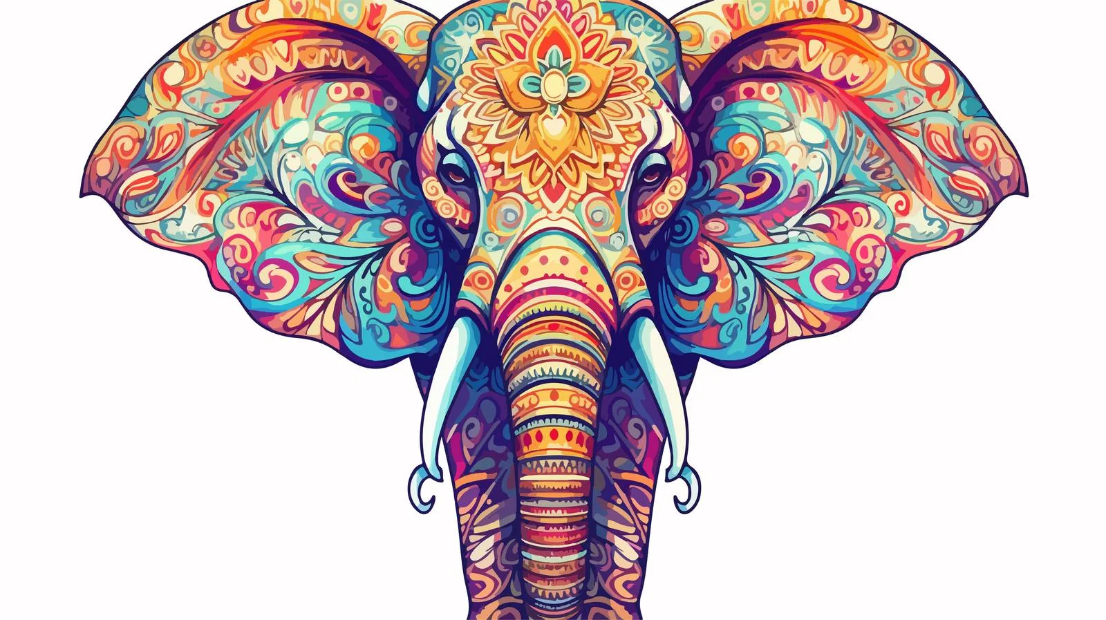 Charming Elephant Doodle Cartoon Sketch — free download from Dotvec