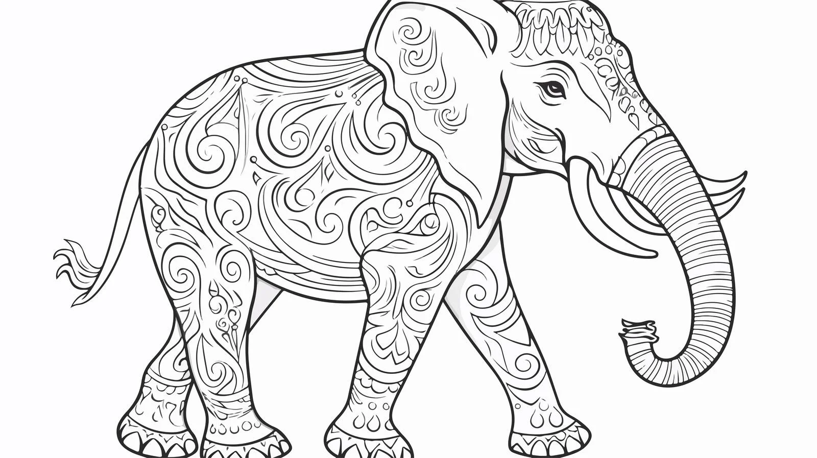 Hand-Drawn Elephant Doodle Cartoon Sketch — free download from Dotvec