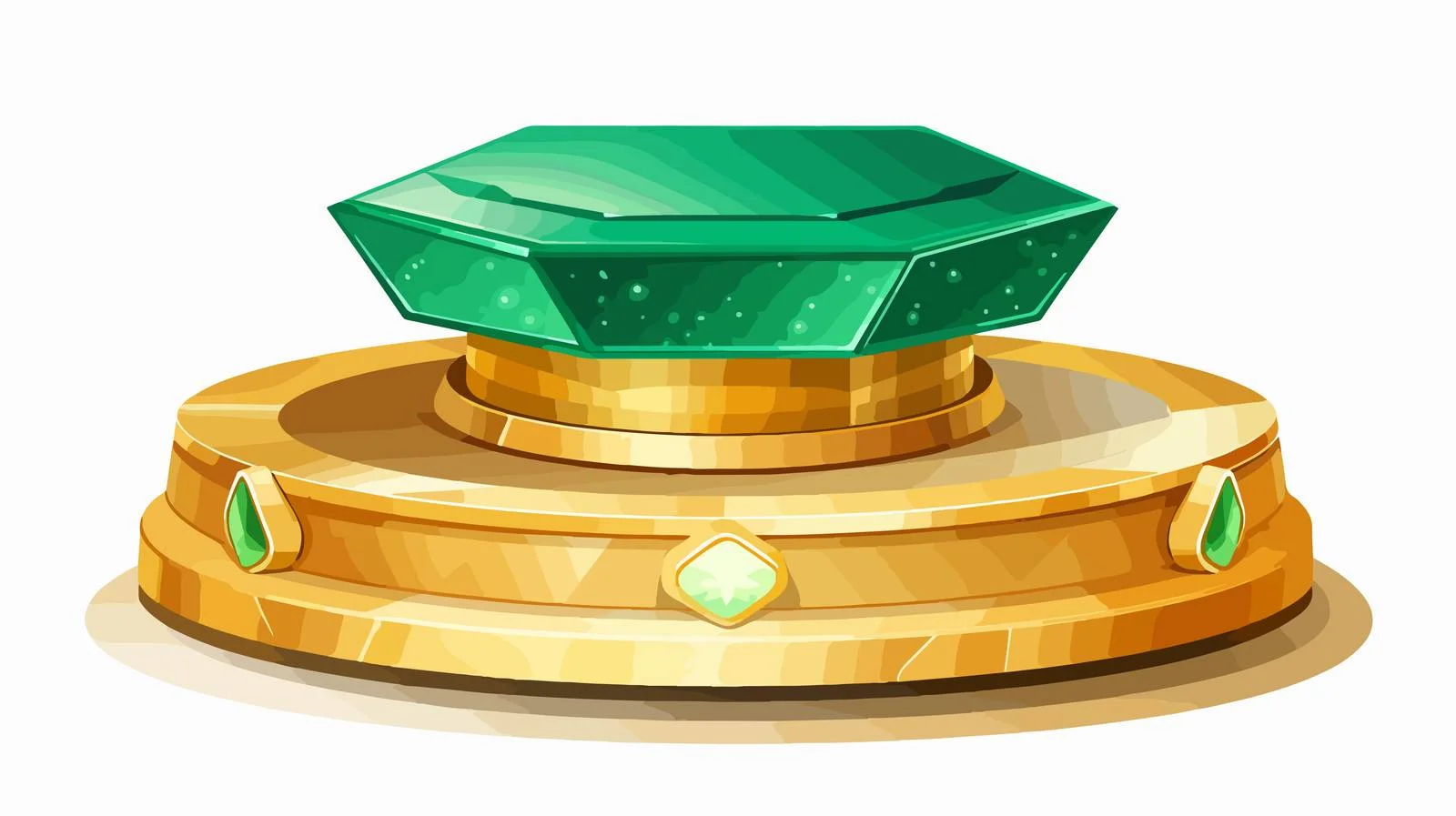 Emerald Gold Podium Illustration — free download from Dotvec