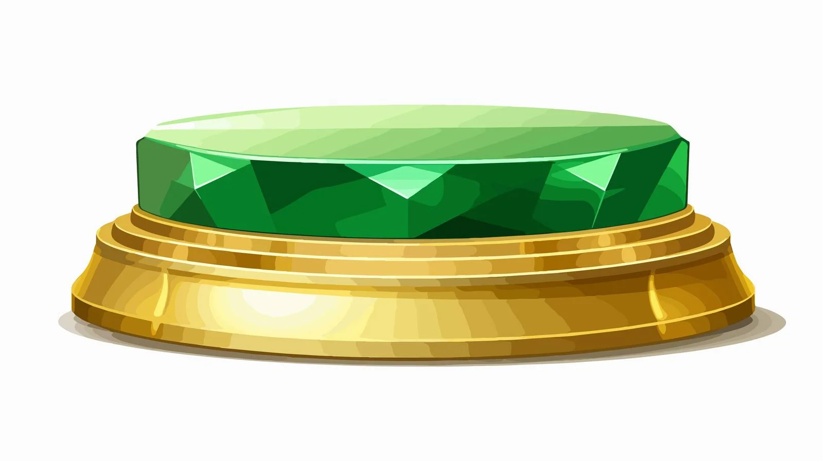 Emerald Gold Podium Vector Illustration — free download from Dotvec