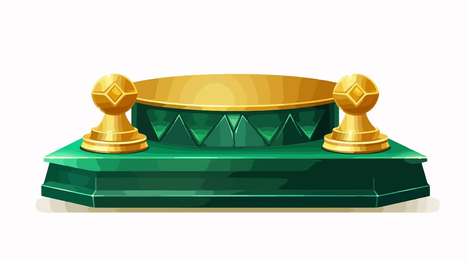 Luxurious Emerald Gold Podium Illustration — free download from Dotvec