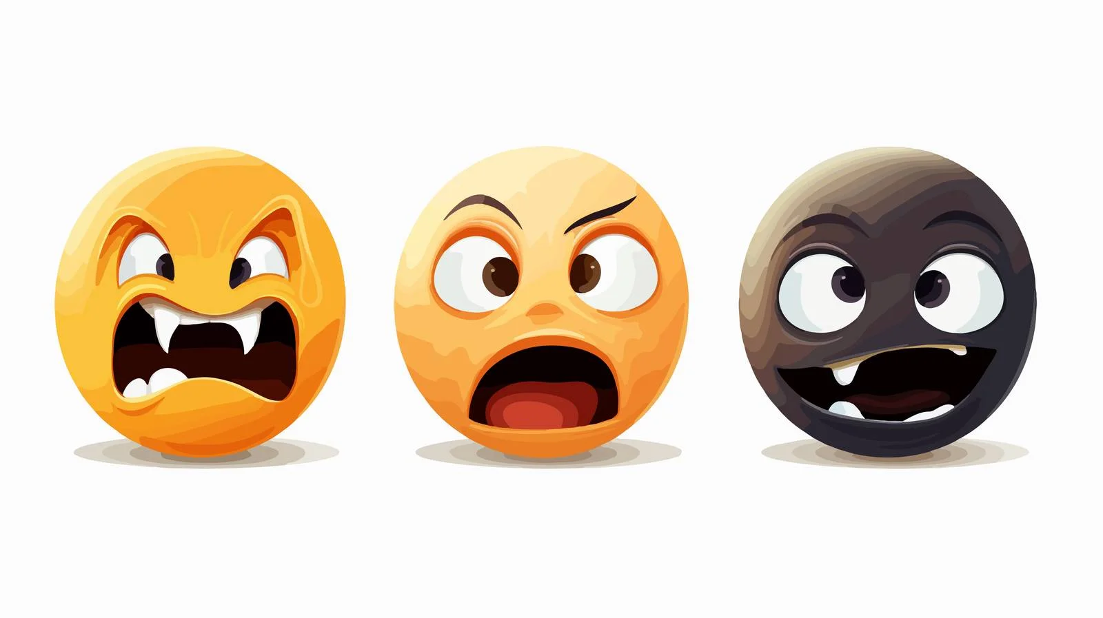 Diverse Emotions Face Icon with Shadows — free download from Dotvec