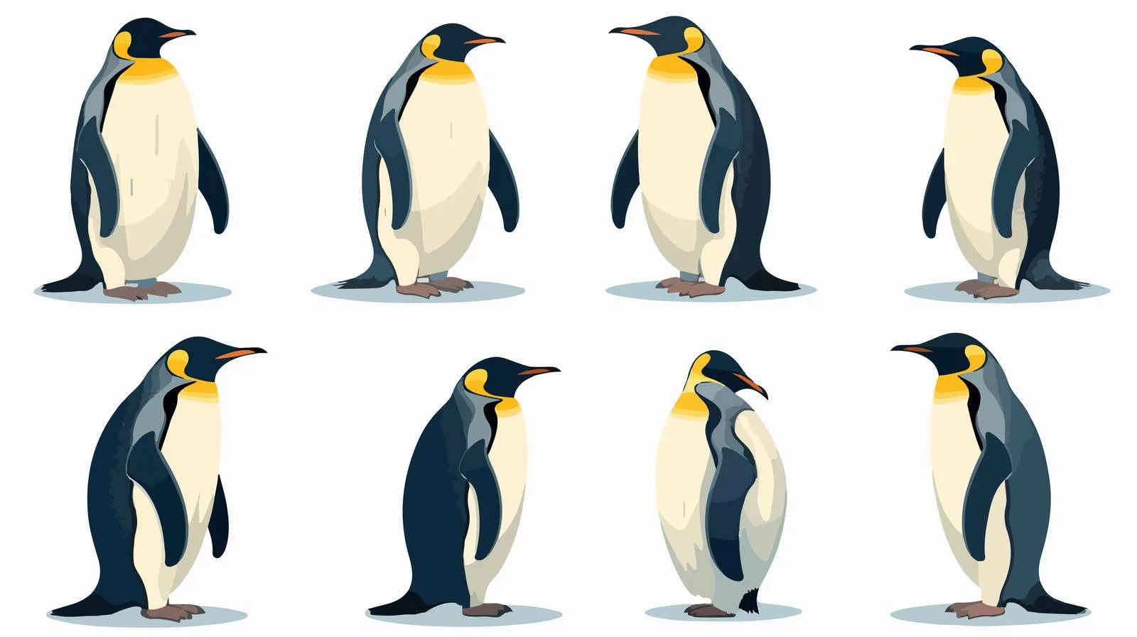 Emperor Penguins: Antarctic Avian Characters — free download from Dotvec