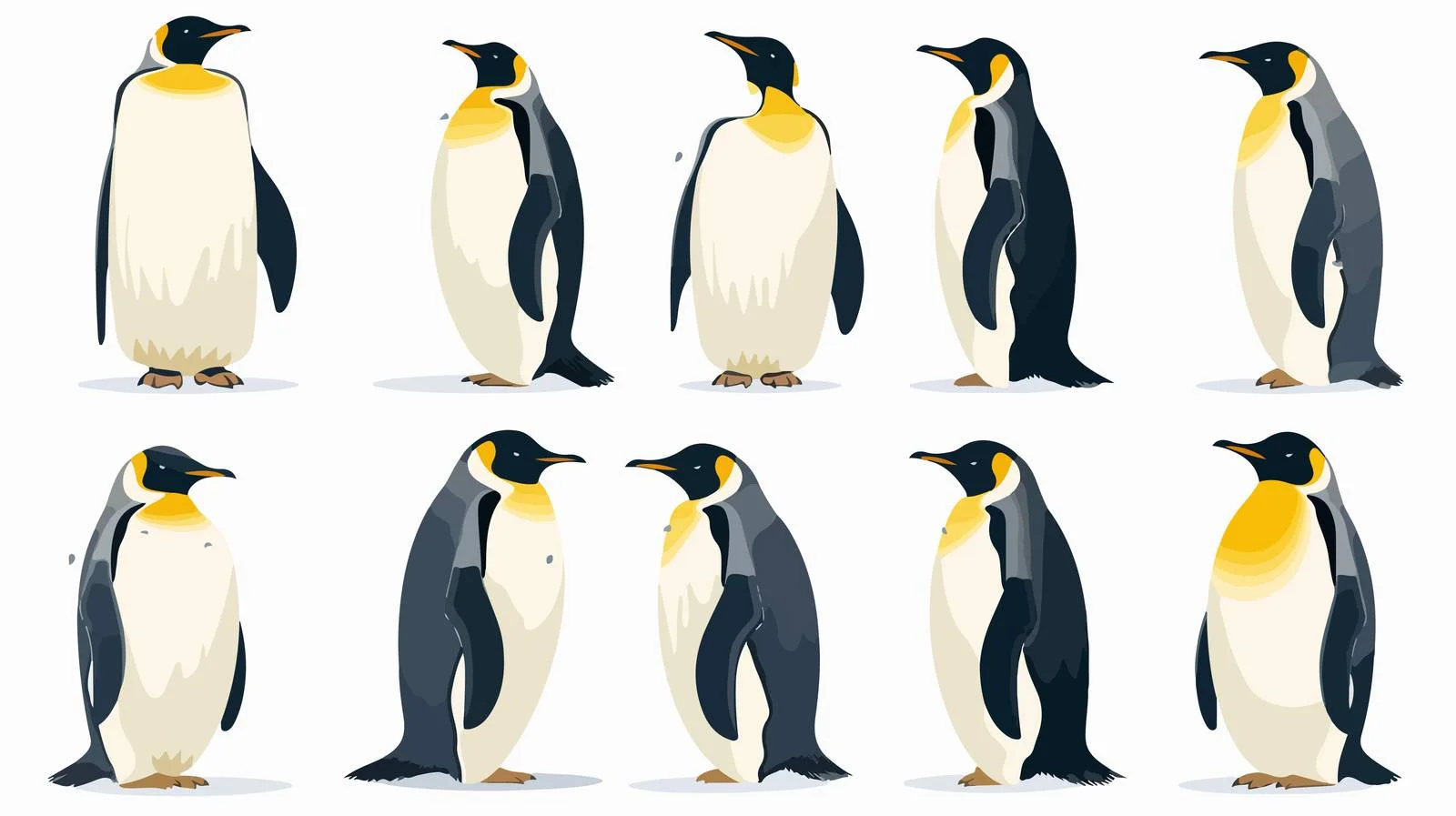 Elegant Emperor Penguins in Antarctic Habitat — free download from Dotvec