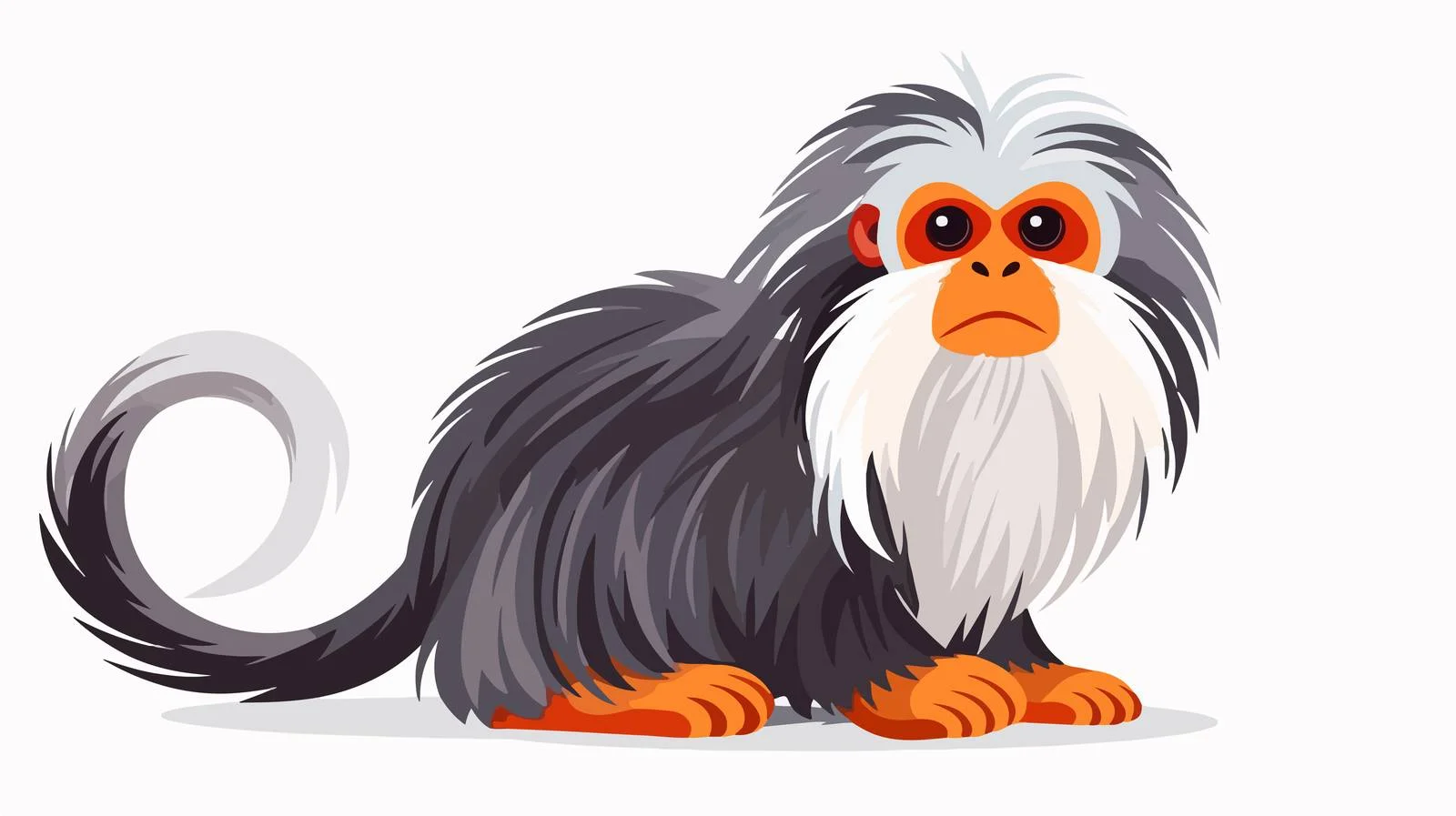 Exotic Emperor Tamarin Small Monkey Close-Up — free download from Dotvec