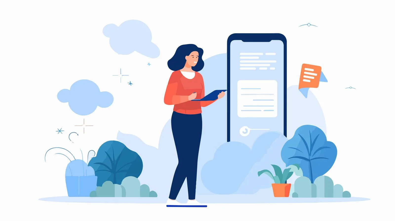 Corporate Sales Manager Contacting Client Office — free download from Dotvec