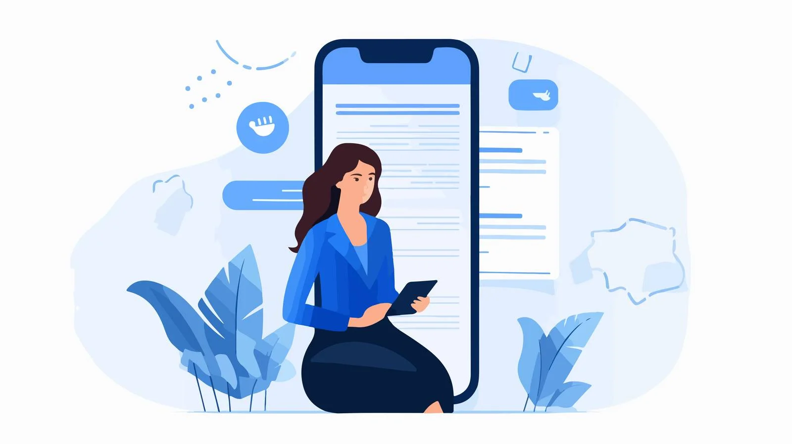 Corporate Sales Manager Contacts Customer in Office — free download from Dotvec