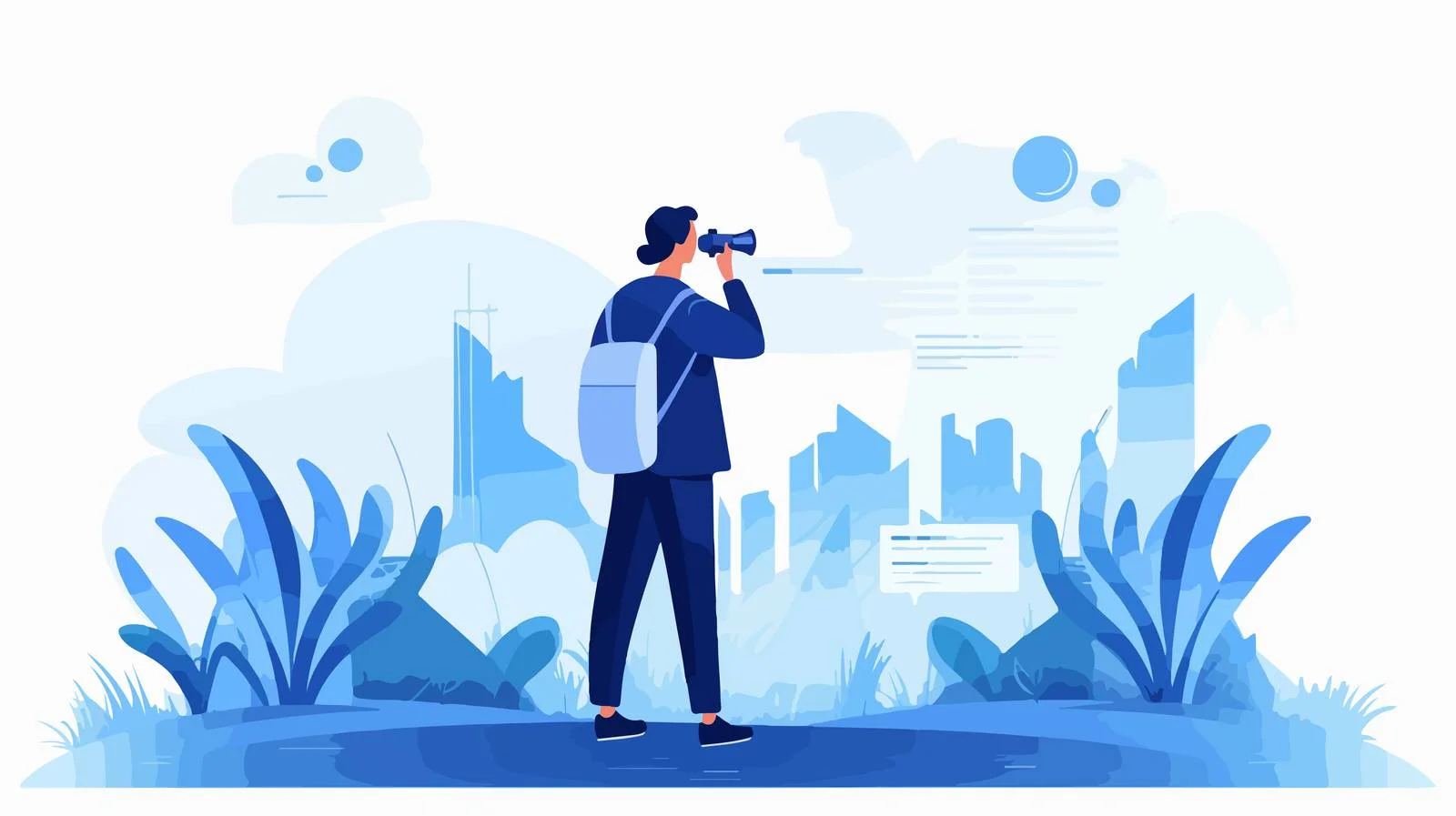 Job Seeker Scanning Job Listings Online — free download from Dotvec