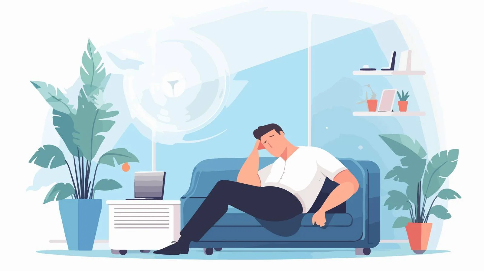 Controlled Employee Activating Air Conditioner System — free download from Dotvec