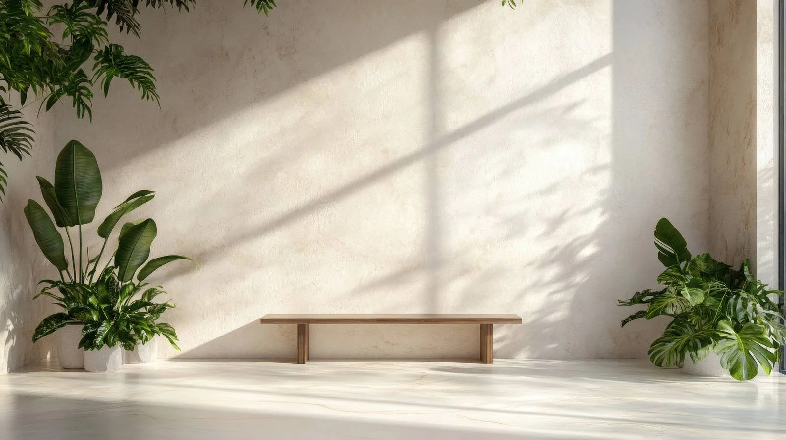 Serenely Empty Interior with Marble Elements — free download from Dotvec