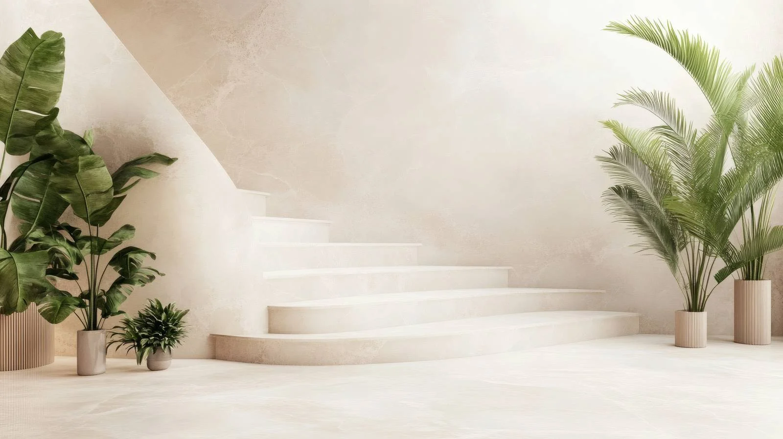 Elegant Beige Marble Interior with Stairs — free download from Dotvec