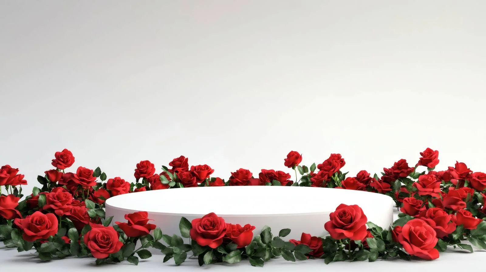 Elegant Podium with Red Roses Display — free download from Dotvec