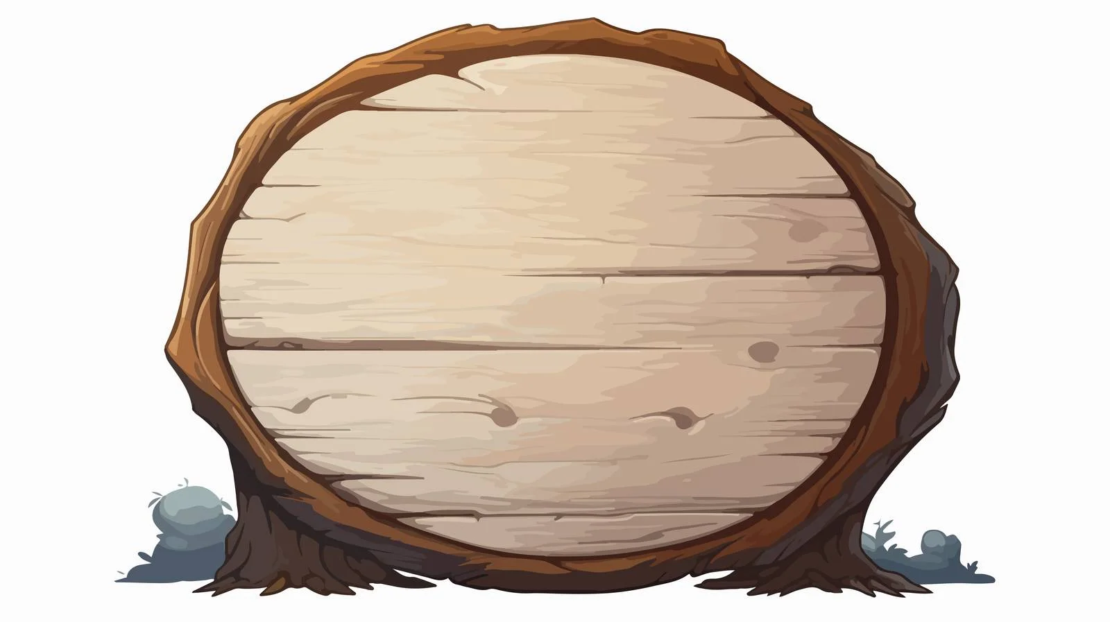 Circular Unprocessed Wooden Signboard with Space — free download from Dotvec