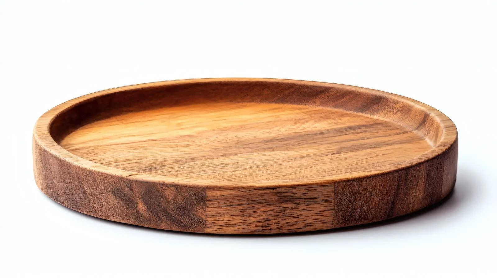 Round Wooden Platter on White Background — free download from Dotvec