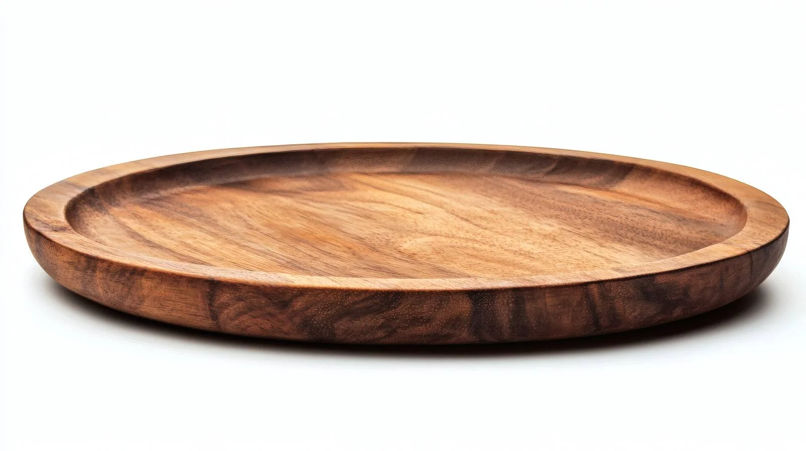 Round Wooden Platter on White Background — free download from Dotvec