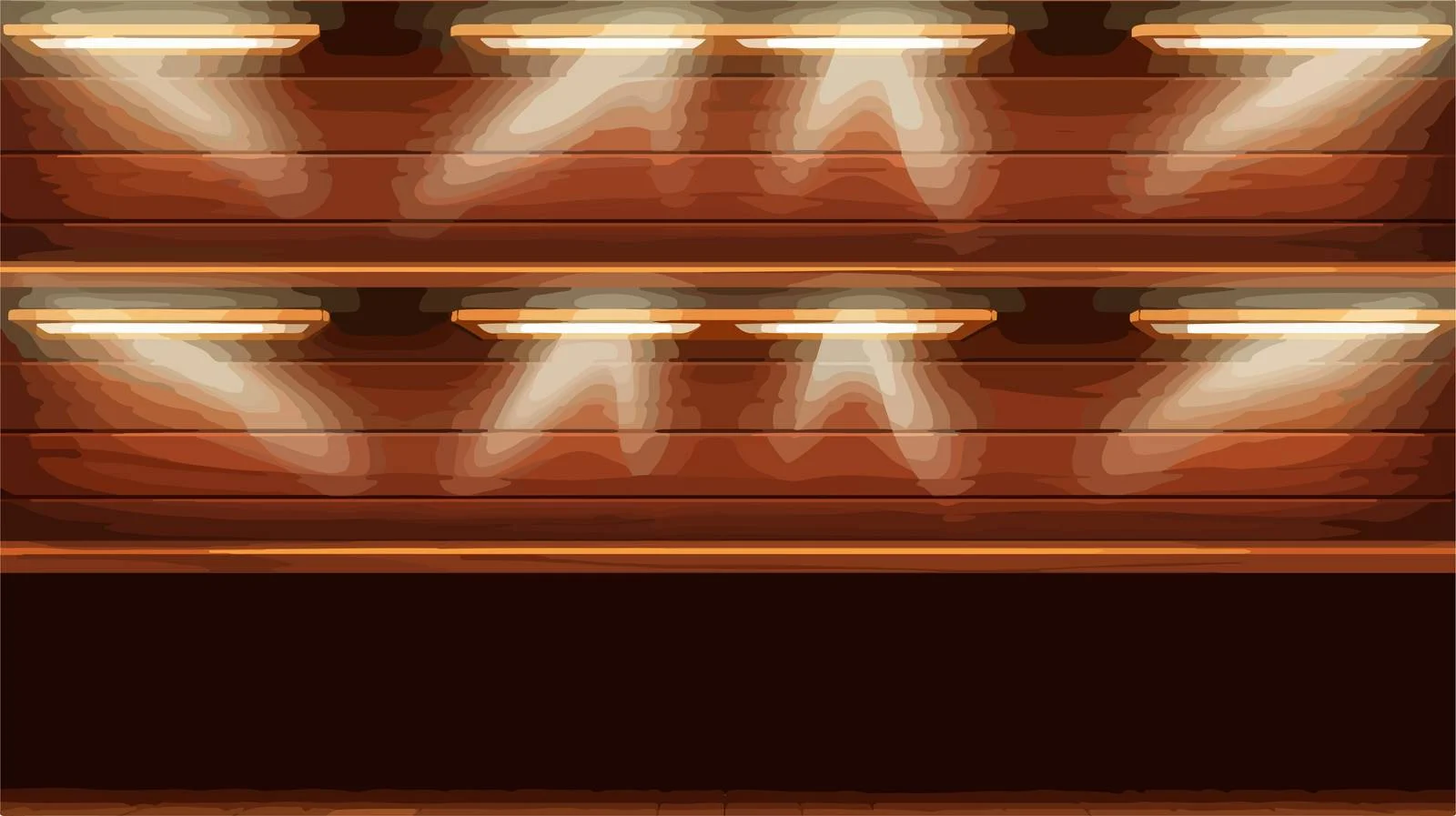 Illuminated Empty Shelves Display — free download from Dotvec