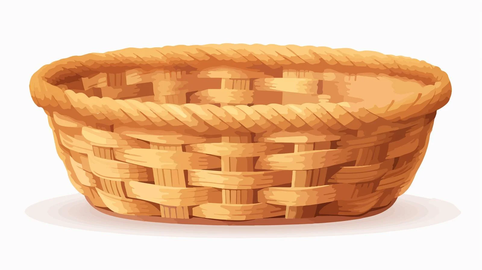 Classic Straw Basket with Dual Handles — free download from Dotvec