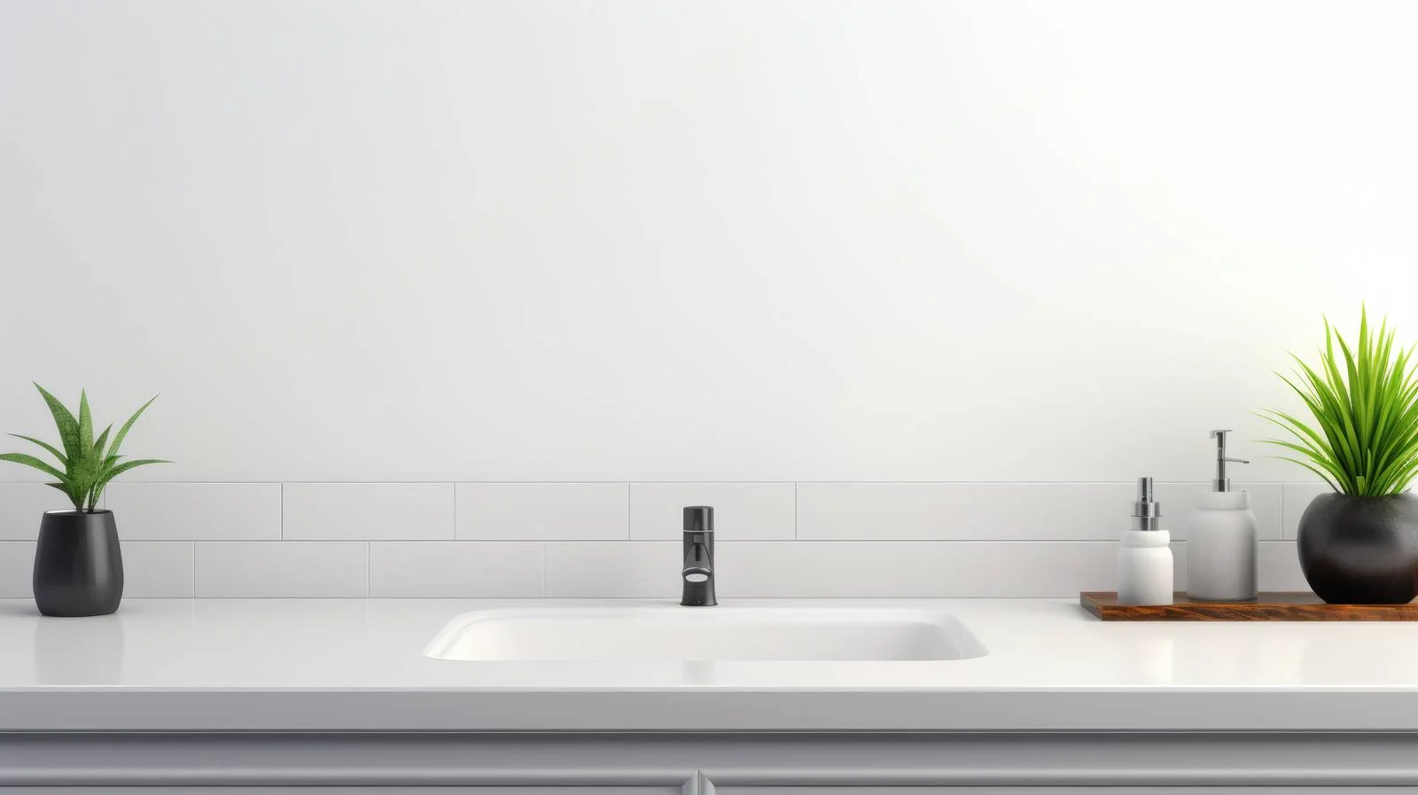 Minimalist Tabletop with Blurred Bathroom Background — free download from Dotvec