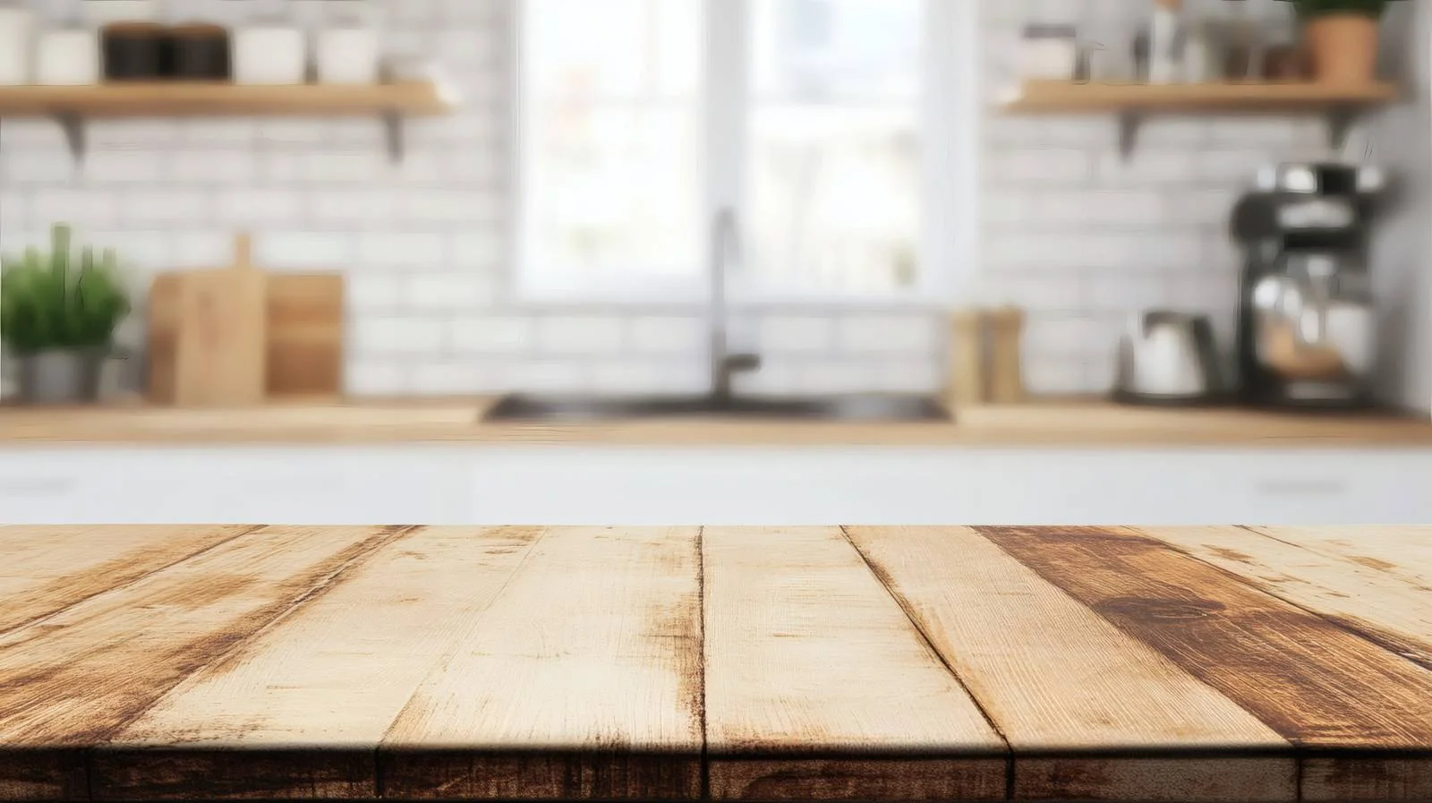 Minimalist Empty Kitchen Interior Table Scene — free download from Dotvec