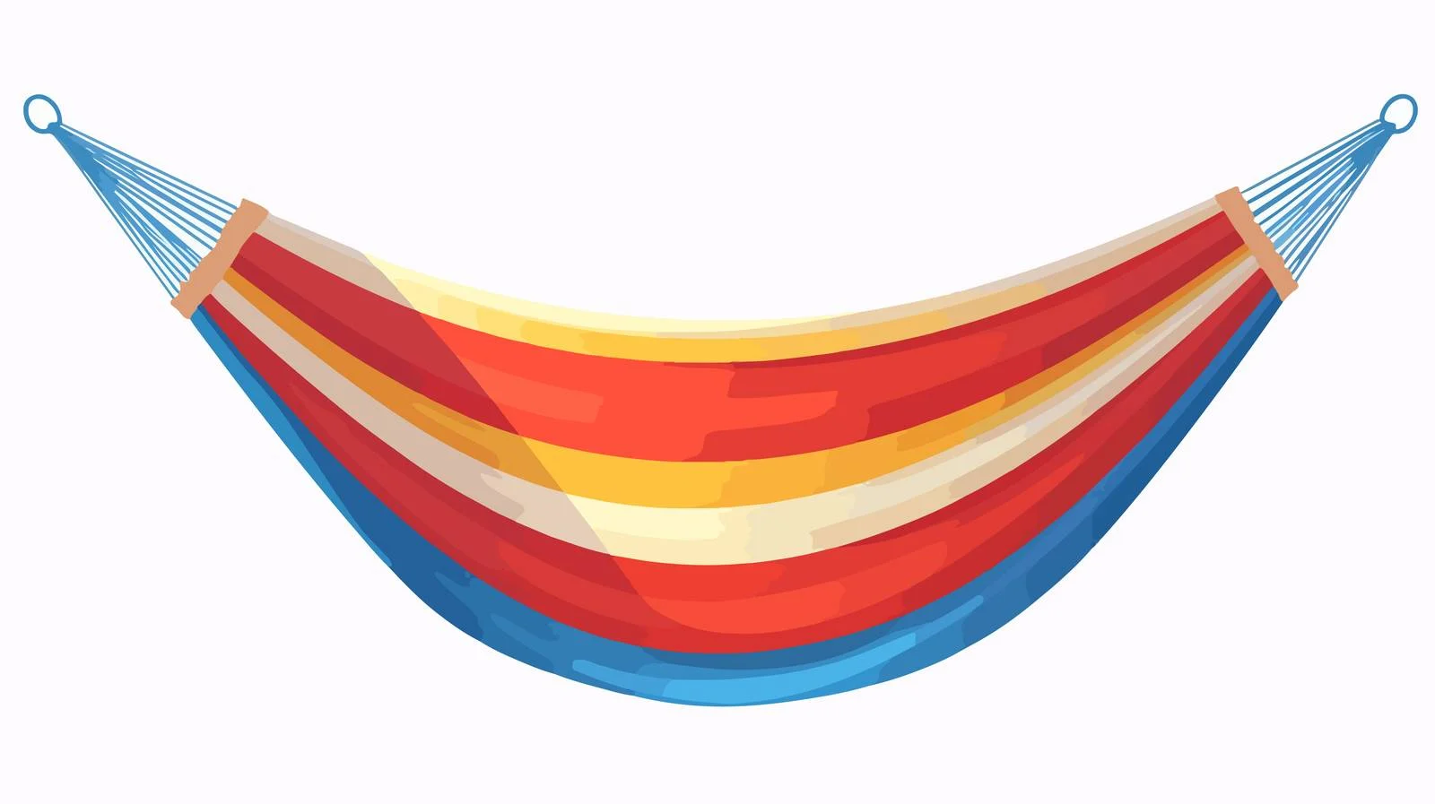 Striped cotton hammock on white background — free download from Dotvec