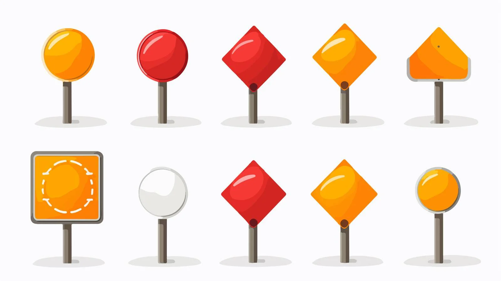Isolated Empty Traffic Signs — free download from Dotvec