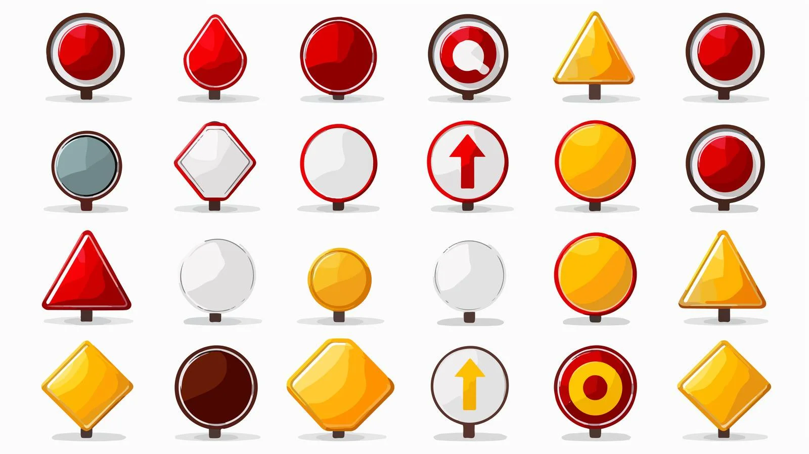 Isolated Empty Traffic Signs — free download from Dotvec